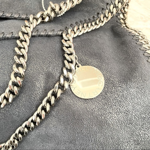 🆕 Authentic Stella McCartney Navy 3 Chain Falabella Tote Bag - Picture 4 of 9